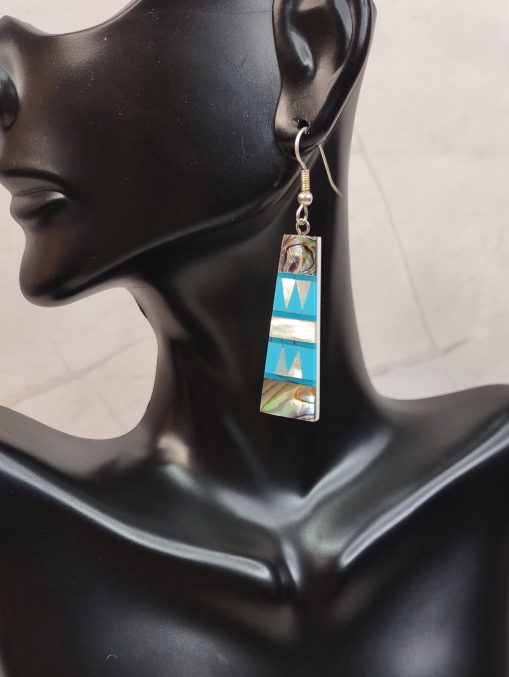 Artisan Crafted Mosaic Inlay Earrings
